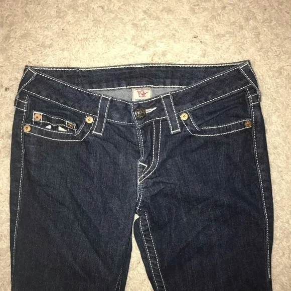 True Religion Straight Leg Dark Wash Jeans 28 - Picture 3 of 7